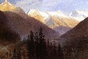 Albert Bierstadt Sunrise at Glacier Station Sweden oil painting artist